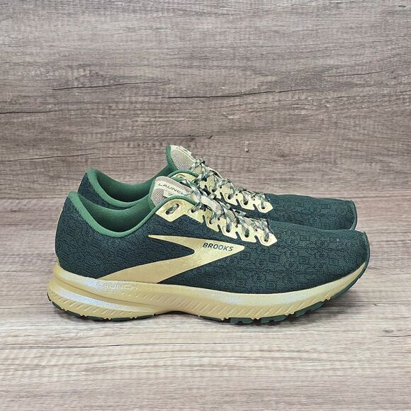 Brooks Shoes - Brooks Launch 7 Run Lucky Women's Size 9 B Green Gold Running Shoes (1203221B332
